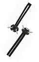 Opex - BR1280P - Bracelet Cuir Noir - Pour modèle Collection Sable