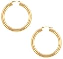 5mm Plain Polished Tube Hoop Earrings