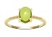 10k Yellow Gold Oval Cabochon Peridot Ring, Size 7