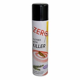 ZEROIN ZER434 - 1x Clothes Moth Killer 300ml Moths Cloth Spray Aerosol