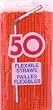 Straws - Flex/Flexible Drinking Straws - Luau - Wedding - Party - Red - 100 Flexible Straws (2 packs x 50 Each)