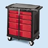 Work Cntr, cart, 5 Drawer, 33x20x33
