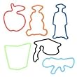 Graduation Rubber Bands Cute Bandz - Tie Dye and Scented - 12