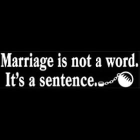 Men's Hoody : Marriage Is Not A Word. Its A Sentence. - Funny One Liner Married Engaged Anniversary