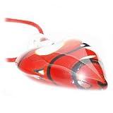 Image of Red and Black Murano Glass Swirl Heart  Pendant