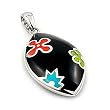 Black With Multi-Color Designo Marquise Pendant