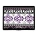 GLAM Rhinestone Travel Contact Lens Case: Contact Case, Cleaning Solution, Tweezers & Mirror, Purple, Black, White Floral Scroll