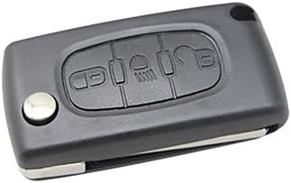 New Flip Transmitter Remote keyless entry Replacement Key Fob Case Shell For Peugeot 3 Button No chips Inside