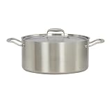 American Kitchen Tri-Ply Stainless-Steel 6-Quart Covered Dutch Oven