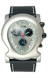 Dexter Sinister Hex Chronograph Black Leather Gray Dial Men's Watch #DSHC-006