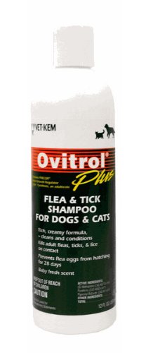 Ovitrol Plus Flea & Tick Shampoo for Dogs & Cats (12oz)