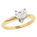1.03cttw Heart Shape Diamond Solitaire Ring Egl HI/vs1