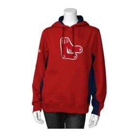 Majestic Boston Red Sox Ladies Red Pure V Hoody Sweatshirt