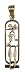 Egyptian Cartouche Pendant with LOVE in Ancient Egyptian Hieroglyphics - Open Style- in Gold, Silver, or Silver with Gold Symbols