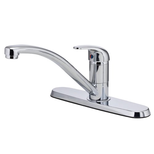 Pfister G134-5000 Pfirst Series Single Handle 3-Hole Lead Free Kitchen Faucet, Polished Chrome