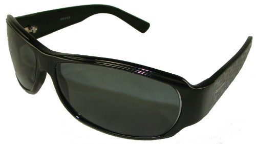 Gucci Sunglasses 1541 S 0BMN - Glossy Black with Etched Stirrups Frame Grey Lenses