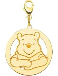 14K Gold Disney Winnie the Pooh Bear Charm Jewelry New