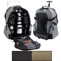 Click here to buy Tenba Shootout Rolling Backpack, Large, in Black and Olive.