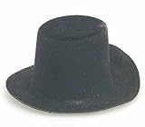 Black Flocked Felt Top Hat - Size: 2w x 2l x 1h- Package of 12