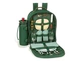 Picnic at Ascot 010G-WB Green Super Deluxe Backpack 2-person