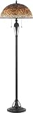 Quoizel Tiffany 61 1/2 -Inch Floor Lamp with Fossil Stone Shade,Burnt Cinnamon finish #TFFS9362BC