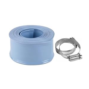 50' Blue Commercial Grade Vinyl Swimming Pool Backwash Hose by 