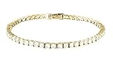 Crislu Tennis Bracelet, Gold Plated (5.20 cttw)