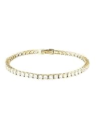 Crislu Tennis Bracelet, Gold Plated (5.20 cttw)