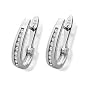 9ct White Gold Channel-Set Diamond Hoop Earrings