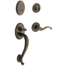 Baldwin 85315.412.LFD Logan Sectional Trim Left Hand Dummy Handleset with Wav...