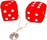  : Pl&uuml;schw&uuml;rfel FUZZY DICE Pl&uuml;sch W&uuml;rfel Rockabilly ROT