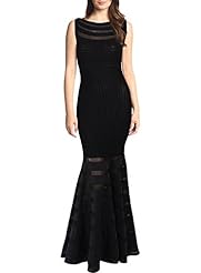 Vintage Mesh Polyester/Spandex Evening Dress/Maxi Dress 