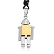 Ziovani 2-Tone 3D Robot Stainless Steel Pendant Necklace