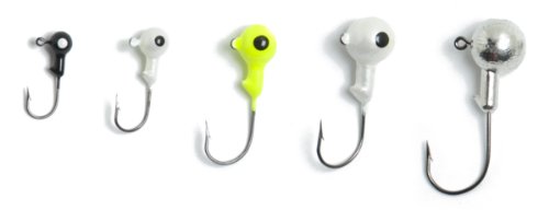 Eagle ClawNon-Lead Green Chartreuse White Eye Ball Head JIG 1/8OZ