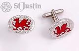Welsh Dragon Oval Cufflinks