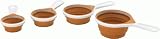 Chef'n SleekStor 4-Piece Collapsible Measuring Cup Set, Apricot/Meringue