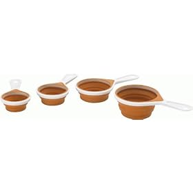 Chef'n SleekStor 4-Piece Collapsible Measuring Cup Set, Apricot Meringue by Chef'n