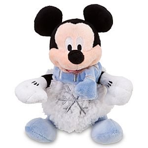 Disney Mini Snowball Mickey Mouse Beanie Baby Plush Toy -- 8''