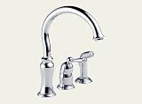 Delta Select 61302-BB136 Stratford Classic Single Handle Kitchen Faucet W/ Sidespray, Polished Brass