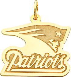 14K Gold NFL New England Patriots Logo Charm