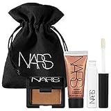 NEW! 2012 Nars 4-Piece Makeup Travel Gift Set: Illuminator Orgasm 0.08 oz + Bronzing Powder Laguna 0.08 oz + Pro-Primer Smudge Proof Eyeshadow Base 0.09 oz + a Black Pouch