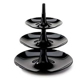 Koziol Design Babell Large Tiered Serving Plate, Black by Koziol