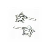 Rhinestone Swarovski Crystal Star Shaped Hair Barrettes 1 Pair