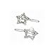 Rhinestone Swarovski Crystal Star Shaped Hair Barrettes 1 Pair
