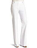 BCBGMAXAZRIA Women's Carrie Straight Flare Pant, White, X-Small