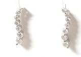 14K White Gold Diamond Journey Earrings - 0.50 Ct.