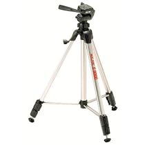 Slik Heavy-Duty Tripod with 3-Way Fluid-Effect Head and Built-In Bubble Level