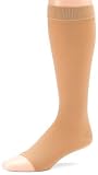 Futuro Therapeutic Support Open Toe Knee High, X-Large, Nude, Firm Compression, Reinforced Heel, 1 Pair