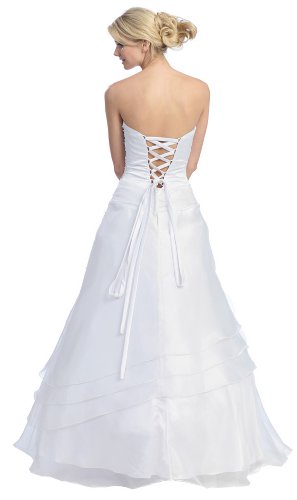 Wedding Dress Gown Ball Gown Strapless Formal Prom
