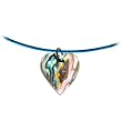 Petite Paua Shell Heart Choker Necklace